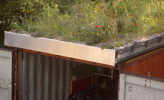 Green Roofed Storage Container